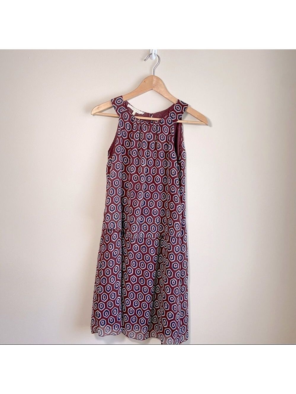 La Fée Maraboutée Dress Geometric Pattern Sheer Sleeveless Size 4